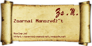 Zsarnai Manszvét névjegykártya